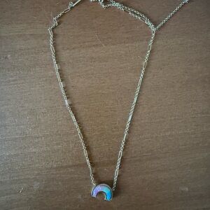 Kendra Scott Gold Necklace with Iridescent Pendant